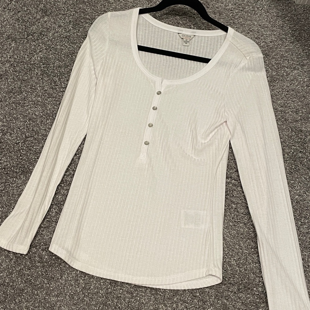 Guess long sleeve size small white color